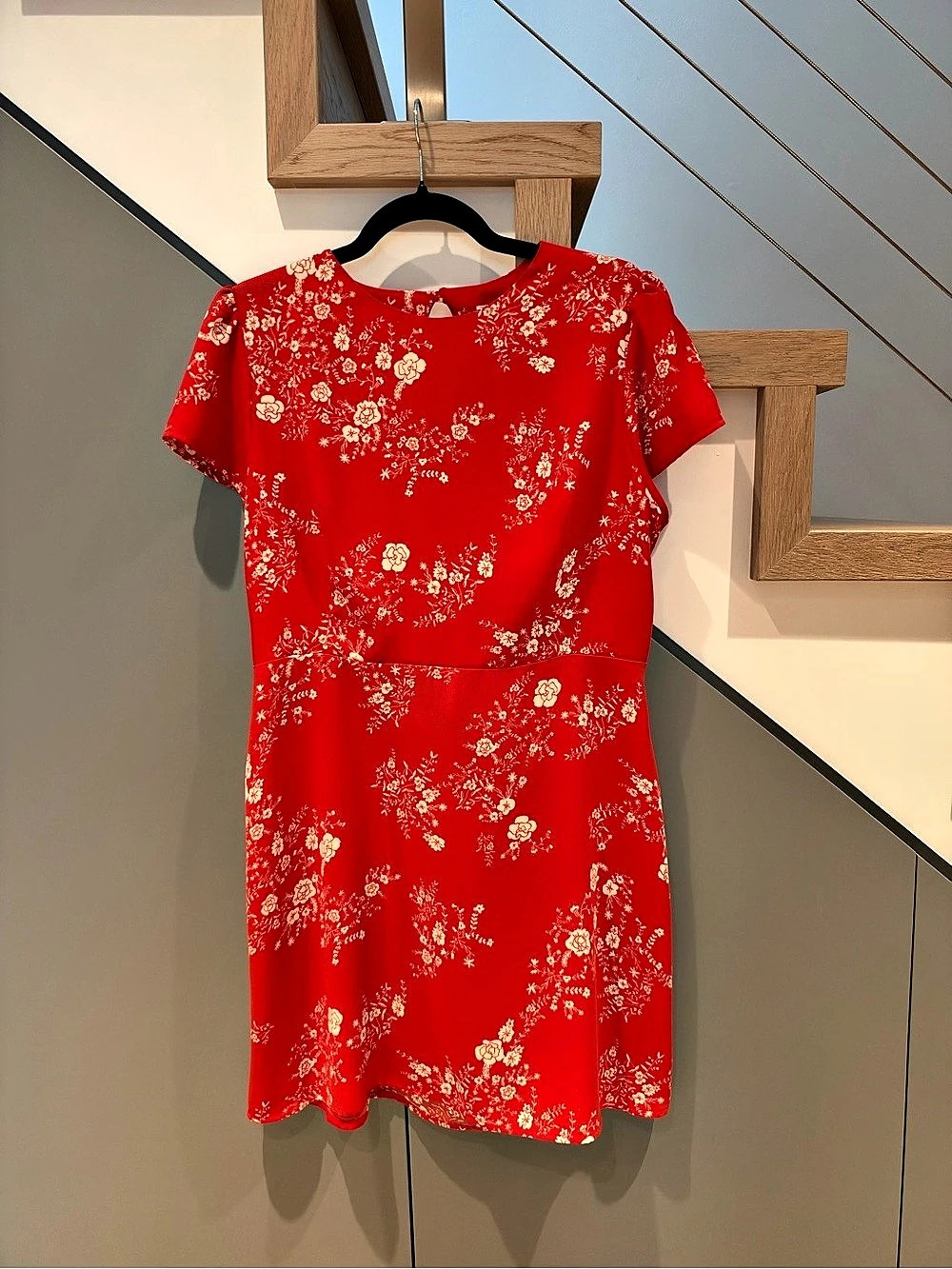 Park & Fifth Floral Mini Dress in Red & White Size XL Like New